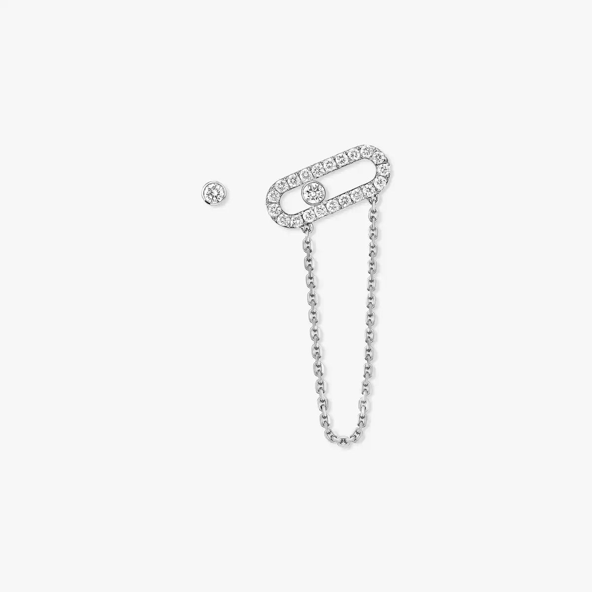 [Panda Jewelry]Move Uno Diamond Earrings