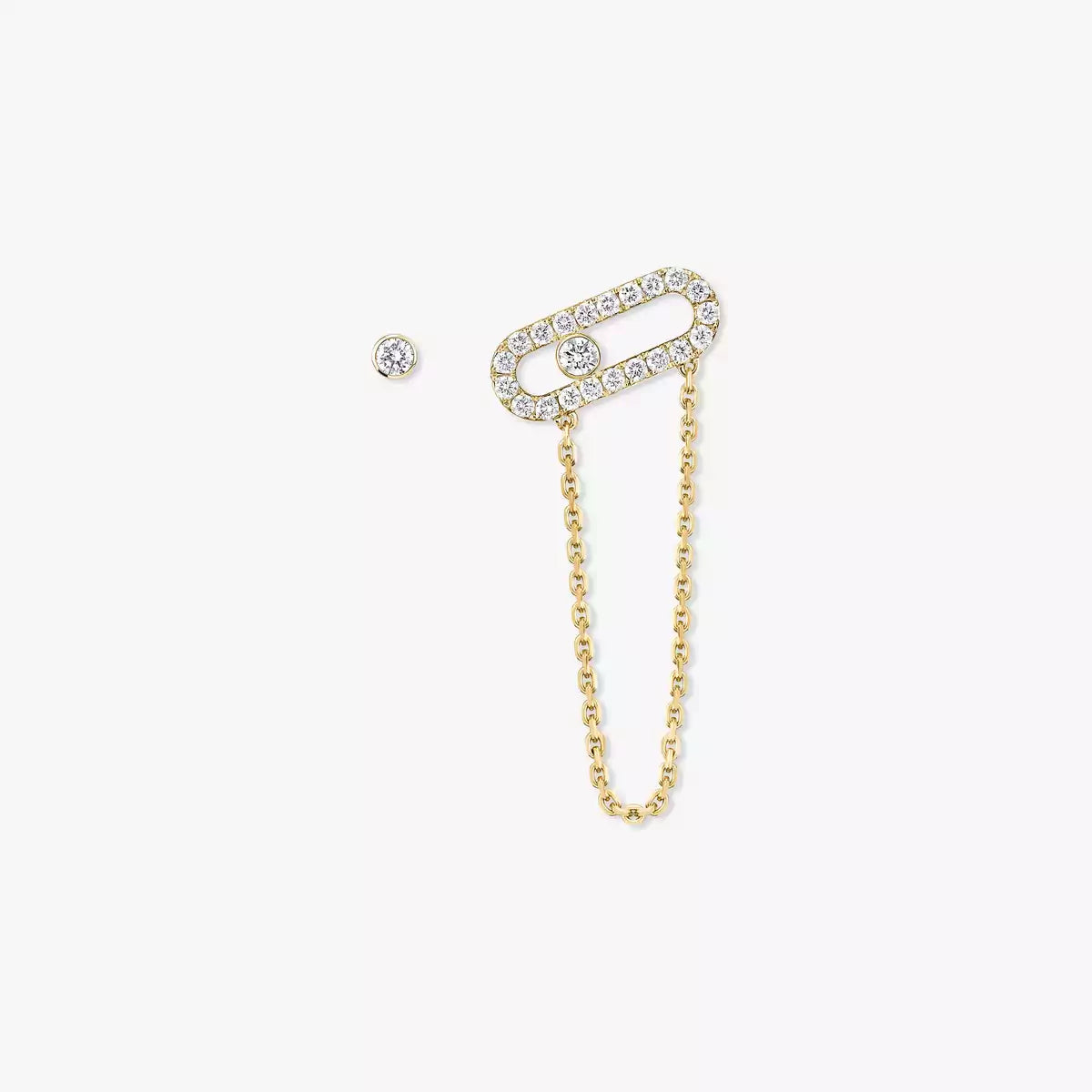 [Panda Jewelry]Move Uno Diamond Earrings