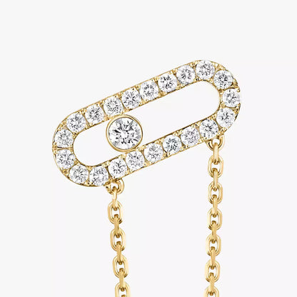[Panda Jewelry]Move Uno Diamond Earrings