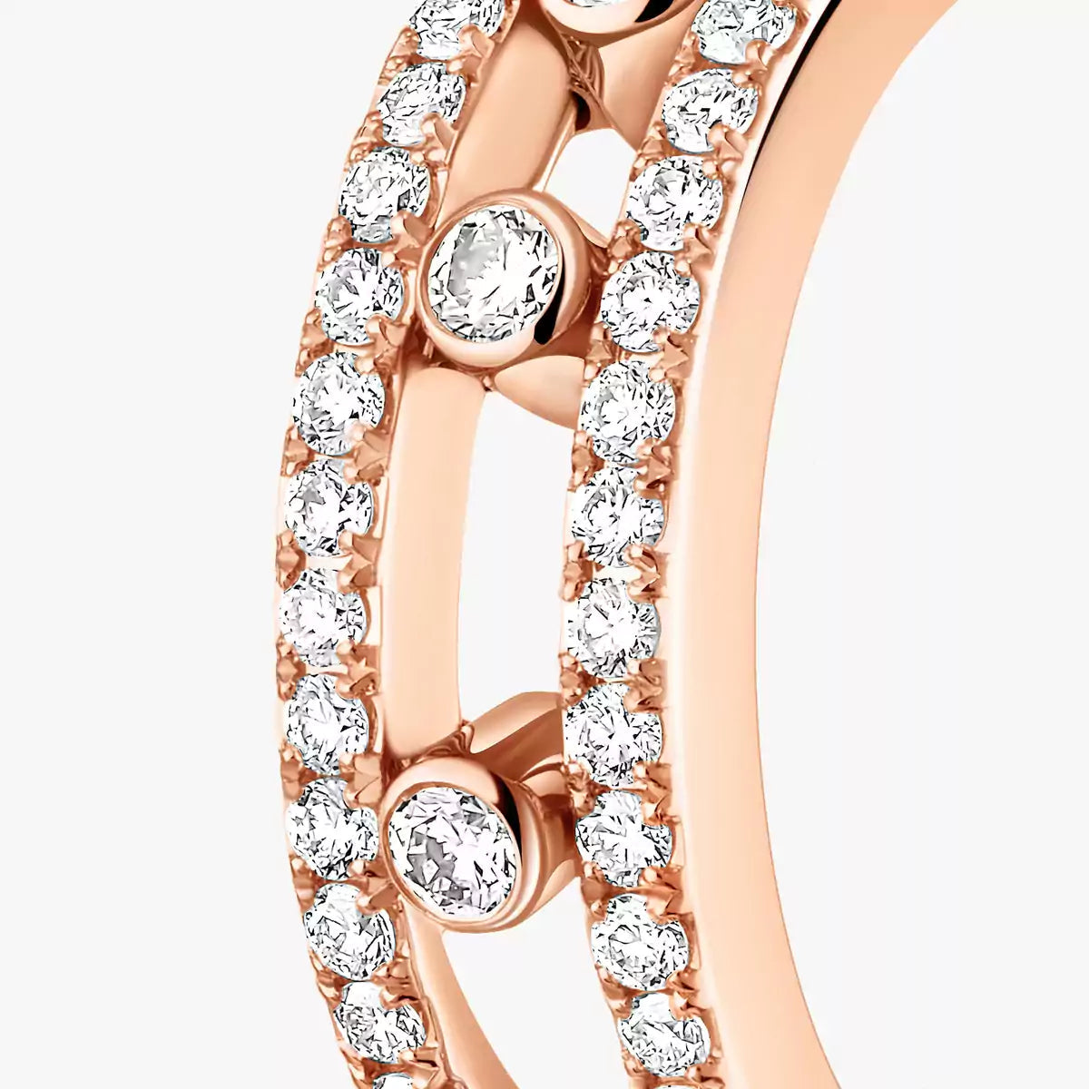 [Panda Jewelry]Diamond Pave_ Hoop Earrings Move