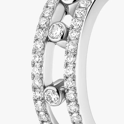 [Panda Jewelry]Diamond Pave_ Hoop Earrings Move