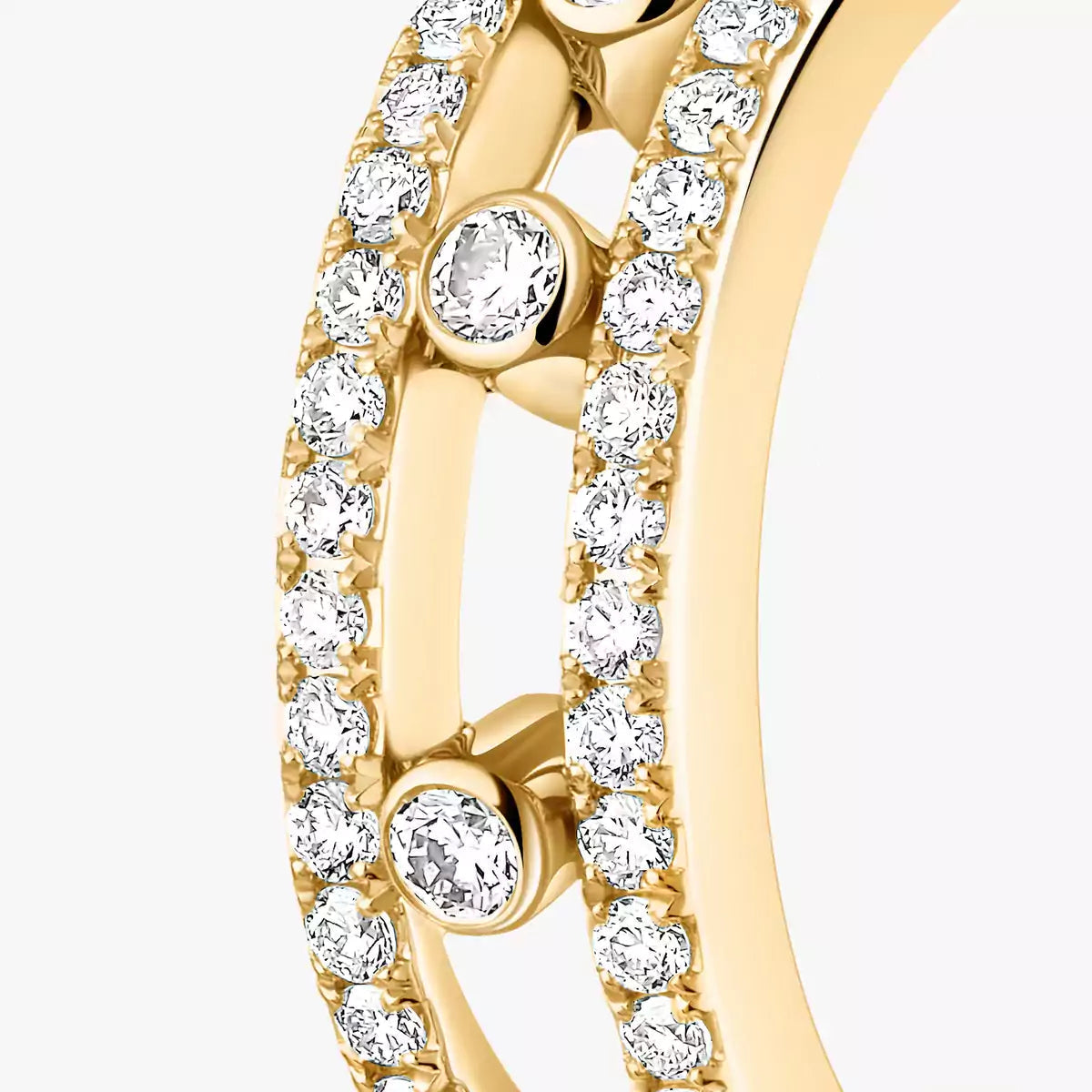 [Panda Jewelry]Diamond Pave_ Hoop Earrings Move