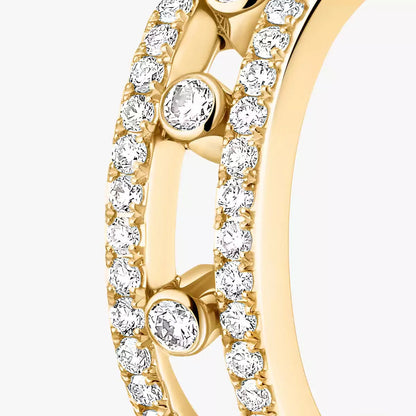 [Panda Jewelry]Diamond Pave_ Hoop Earrings Move