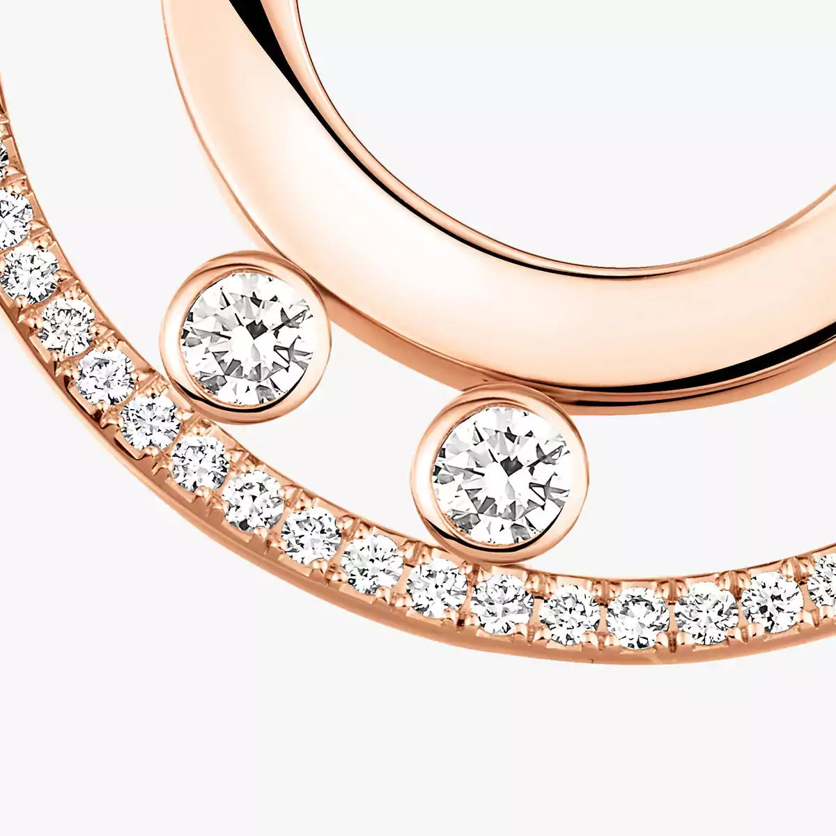 [Panda Jewelry]Move Romane Small Diamond Hoop Earrings