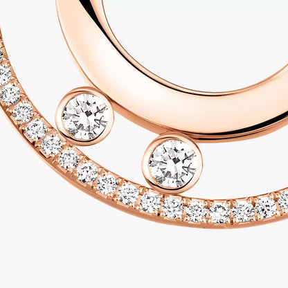 [Panda Jewelry]Move Romane Small Diamond Hoop Earrings