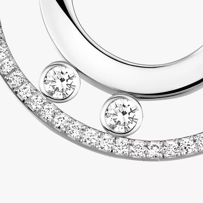 [Panda Jewelry]Move Romane Small Diamond Hoop Earrings