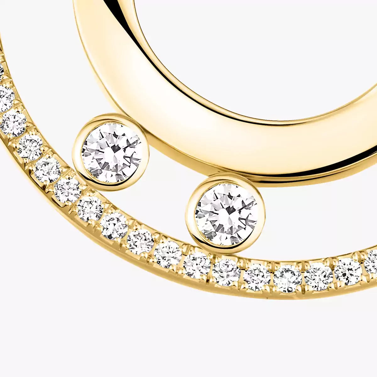 [Panda Jewelry]Move Romane Small Diamond Hoop Earrings
