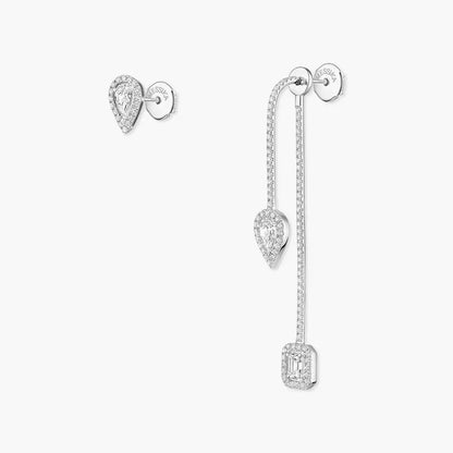 [Panda Jewelry]Diamond Drop Earrings My Twin