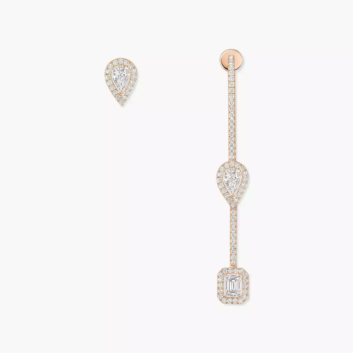 [Panda Jewelry]Diamond Drop Earrings My Twin