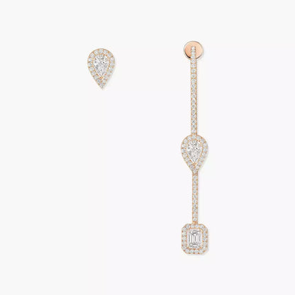 [Panda Jewelry]Diamond Drop Earrings My Twin