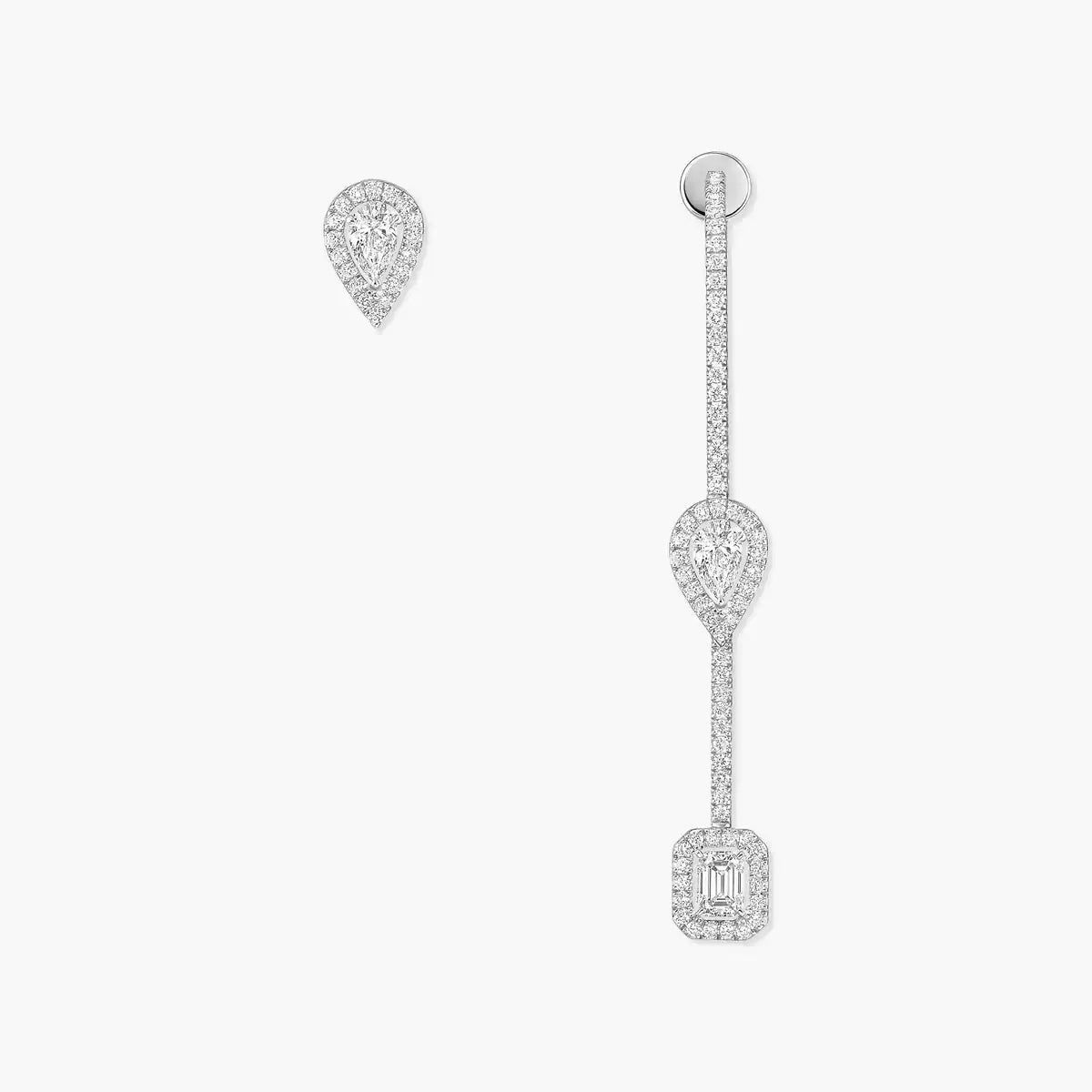 [Panda Jewelry]Diamond Drop Earrings My Twin