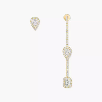 [Panda Jewelry]Diamond Drop Earrings My Twin