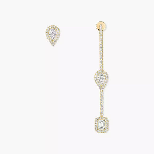 [Panda Jewelry]Diamond Drop Earrings My Twin
