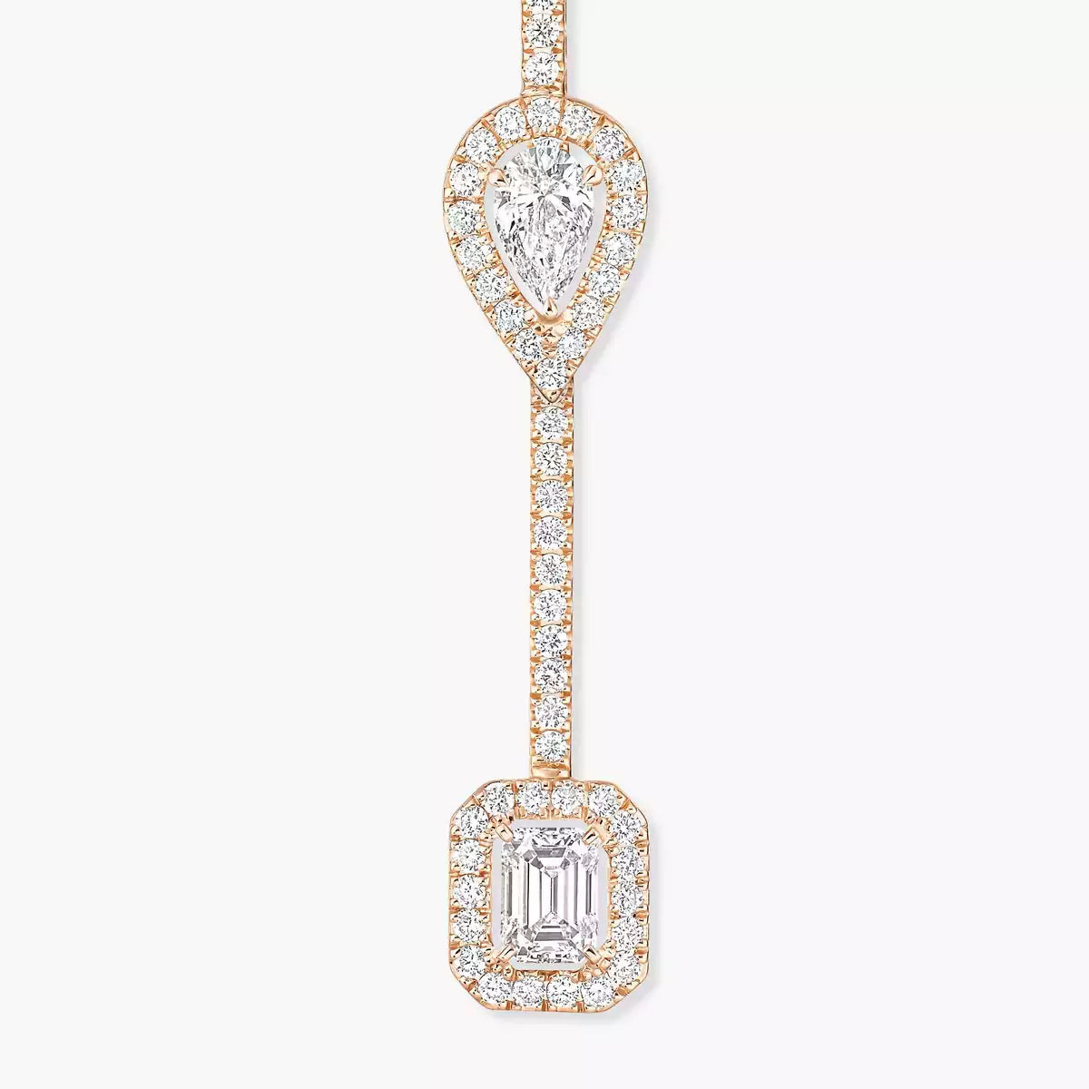 [Panda Jewelry]Diamond Drop Earrings My Twin