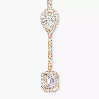 [Panda Jewelry]Diamond Drop Earrings My Twin