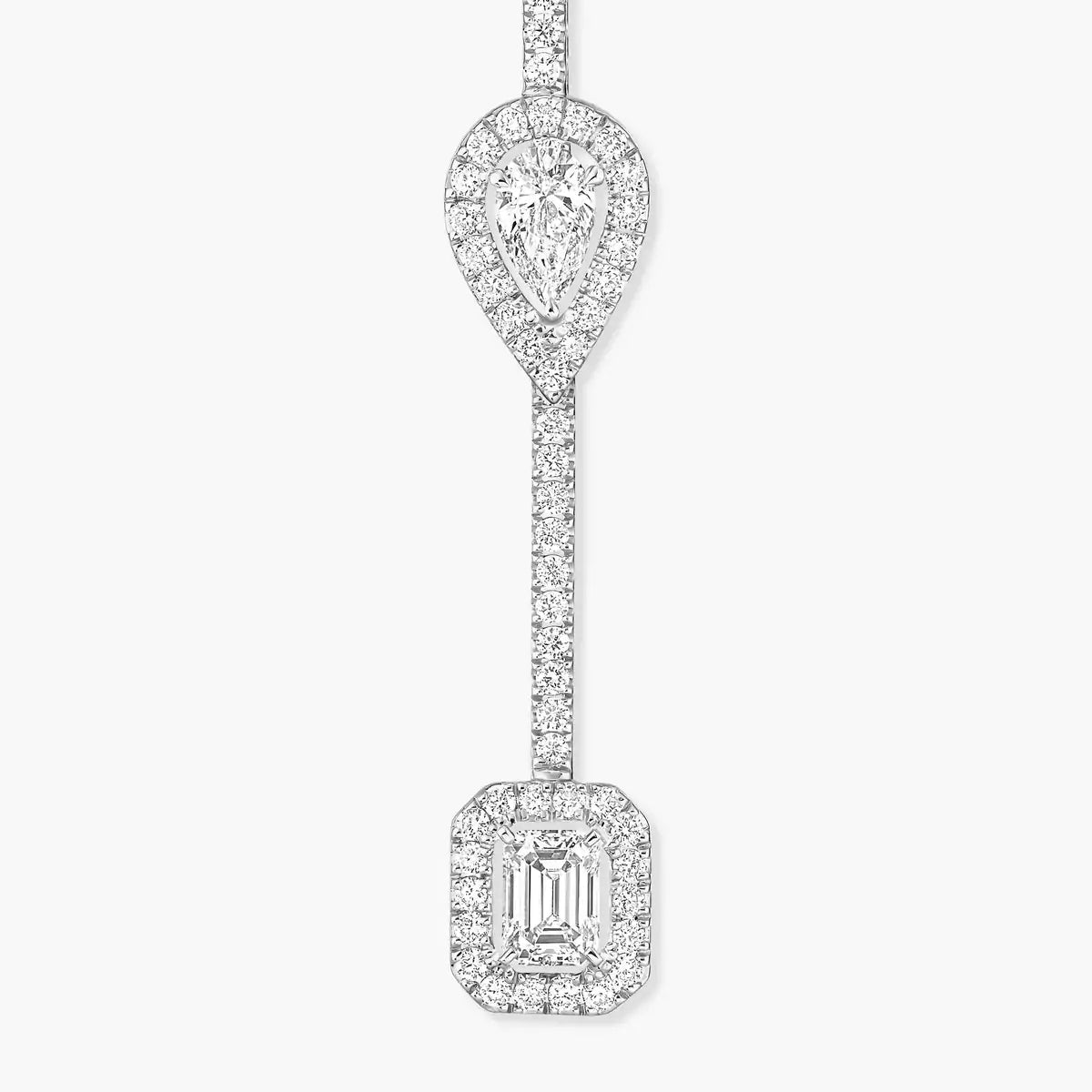 [Panda Jewelry]Diamond Drop Earrings My Twin