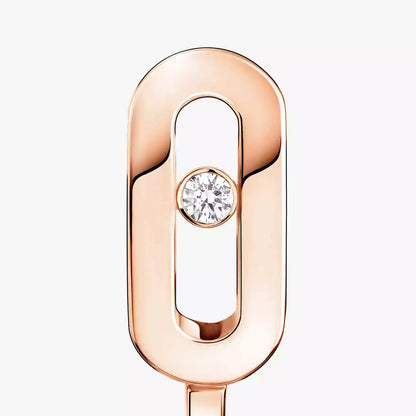 [Panda Jewelry]Diamond Mini Hoop Earrings Move Classique