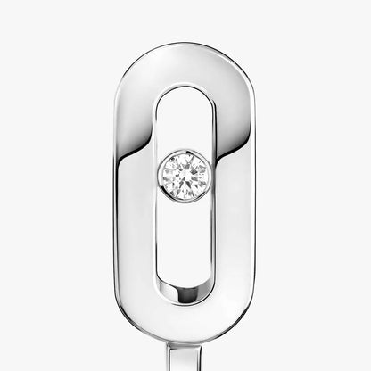 [Panda Jewelry]Diamond Mini Hoop Earrings Move Classique