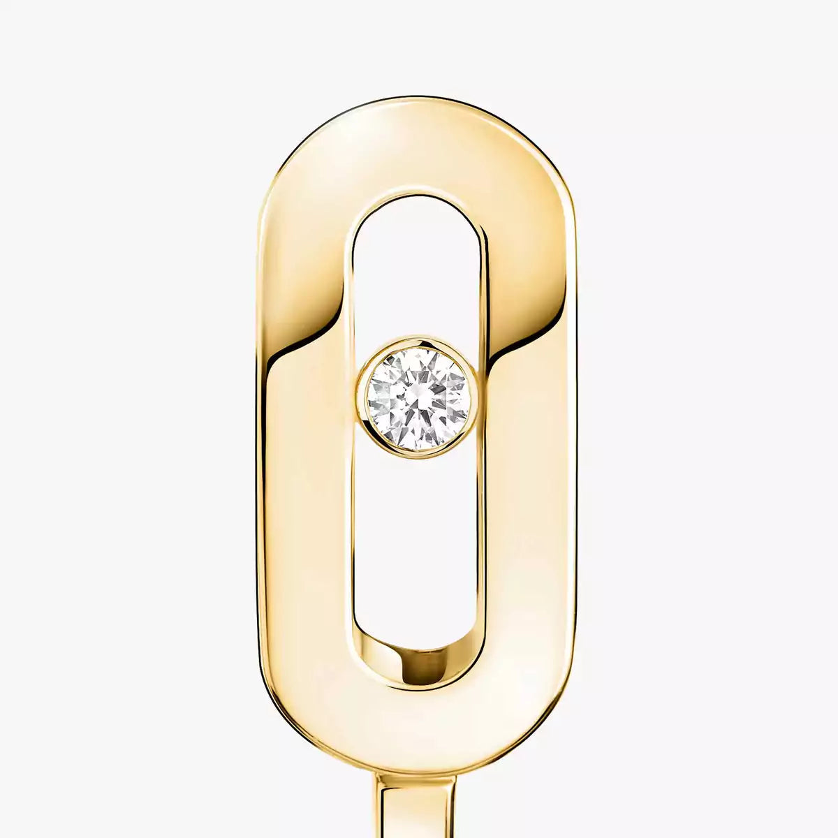 [Panda Jewelry]Diamond Mini Hoop Earrings Move Classique