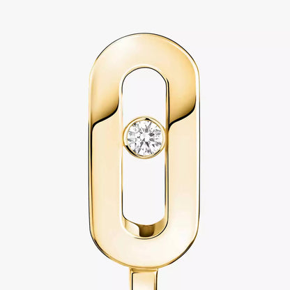 [Panda Jewelry]Diamond Mini Hoop Earrings Move Classique