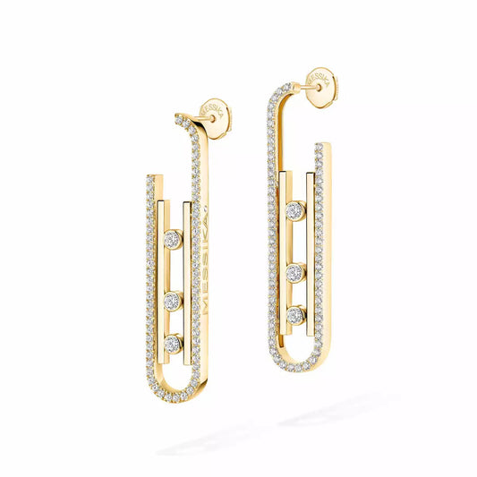 [Panda Jewelry]Diamond Pendant Earrings Move 10Th