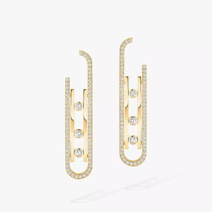 [Panda Jewelry]Diamond Pendant Earrings Move 10Th