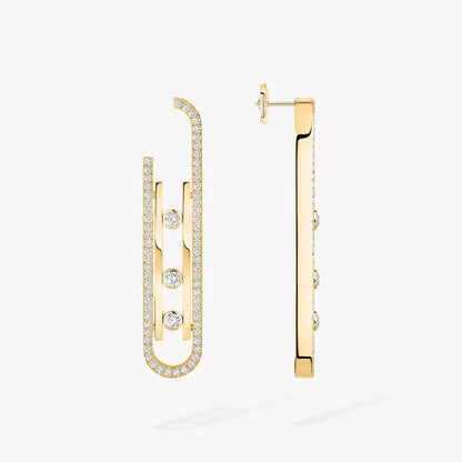 [Panda Jewelry]Diamond Pendant Earrings Move 10Th