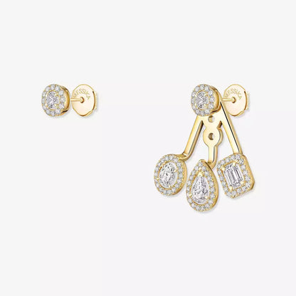 [Panda Jewelry] My Twin Trio  Diamond Earrings