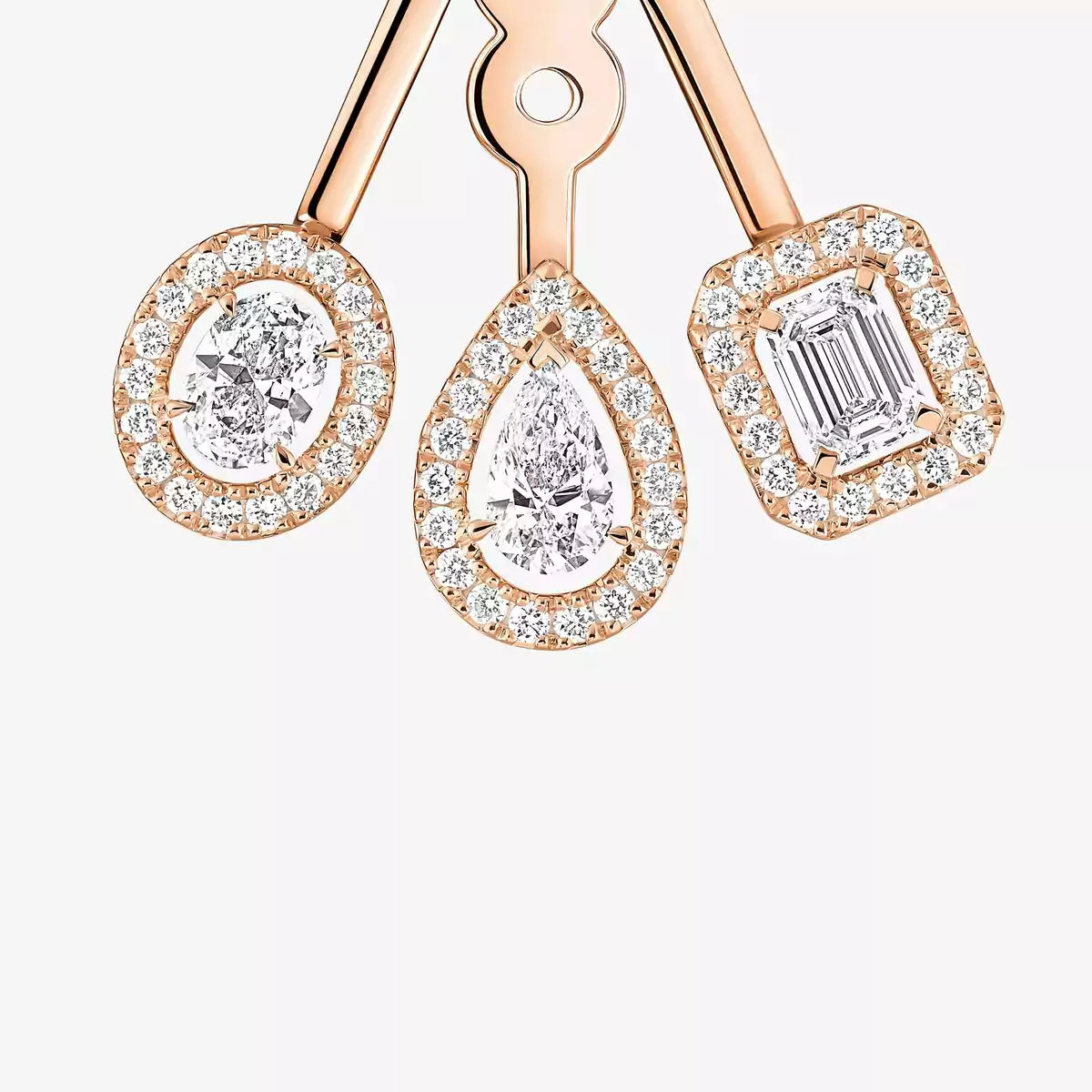 [Panda Jewelry] My Twin Trio  Diamond Earrings