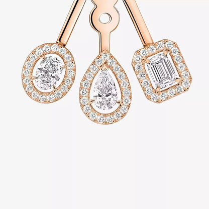 [Panda Jewelry] My Twin Trio  Diamond Earrings