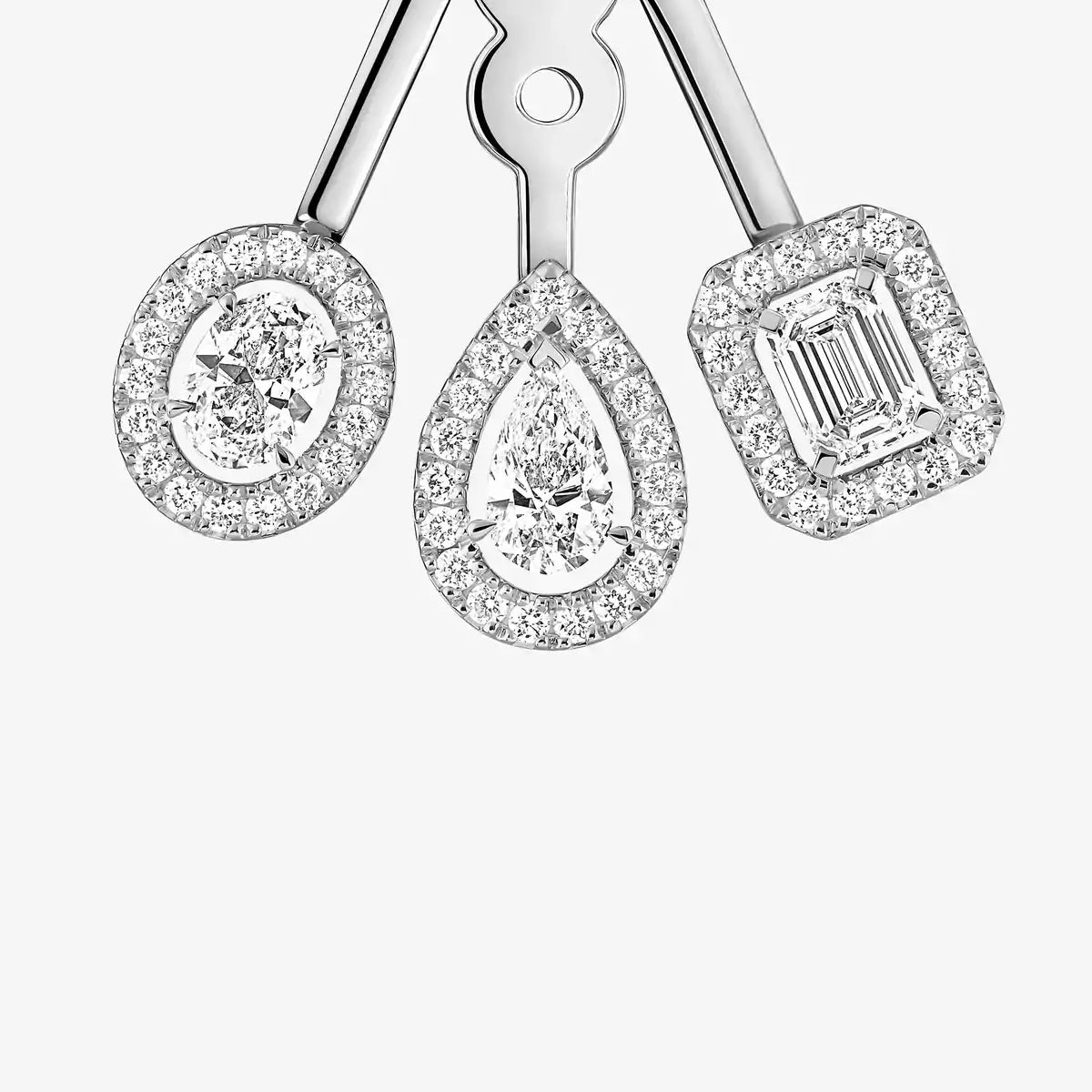 [Panda Jewelry] My Twin Trio  Diamond Earrings