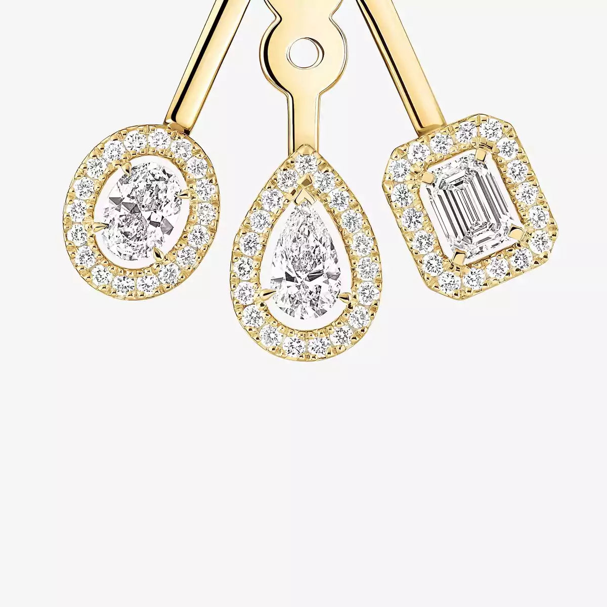 [Panda Jewelry] My Twin Trio  Diamond Earrings