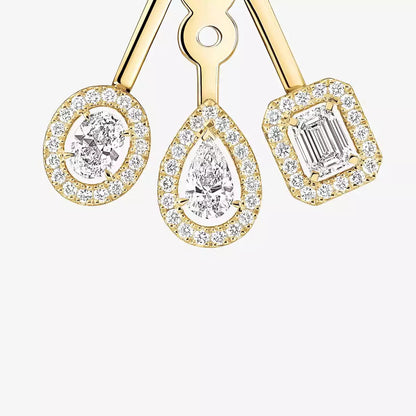 [Panda Jewelry] My Twin Trio  Diamond Earrings