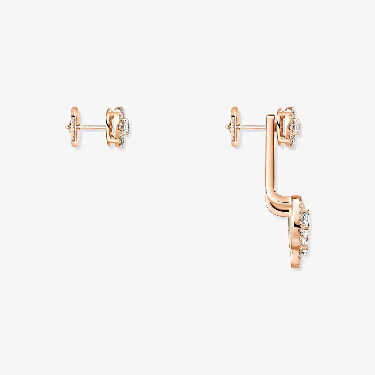 [Panda Jewelry] My Twin Trio  Diamond Earrings
