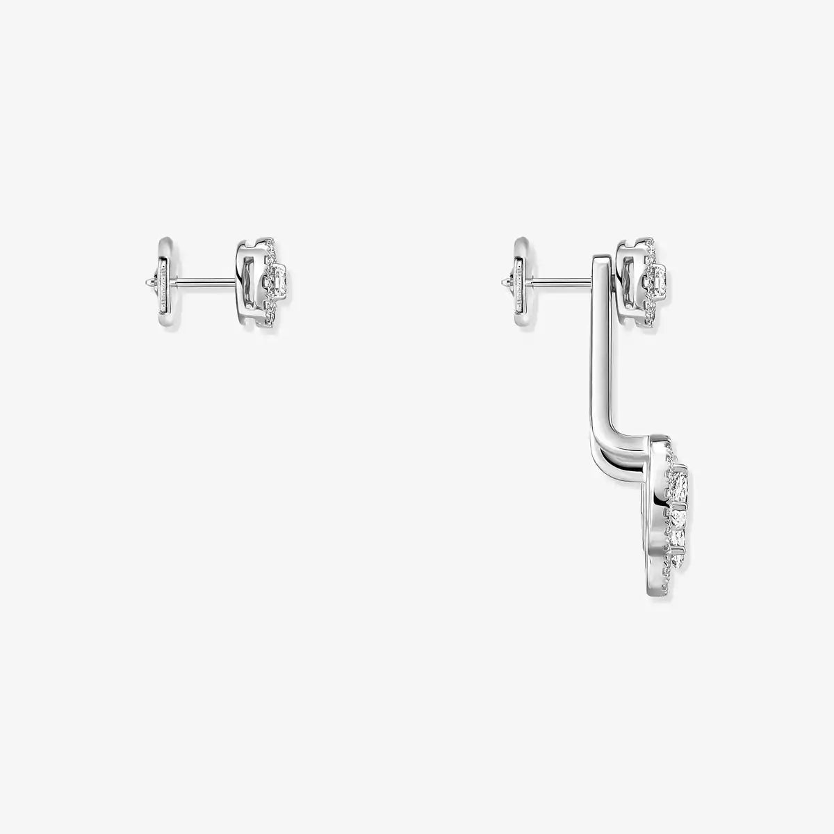 [Panda Jewelry] My Twin Trio  Diamond Earrings
