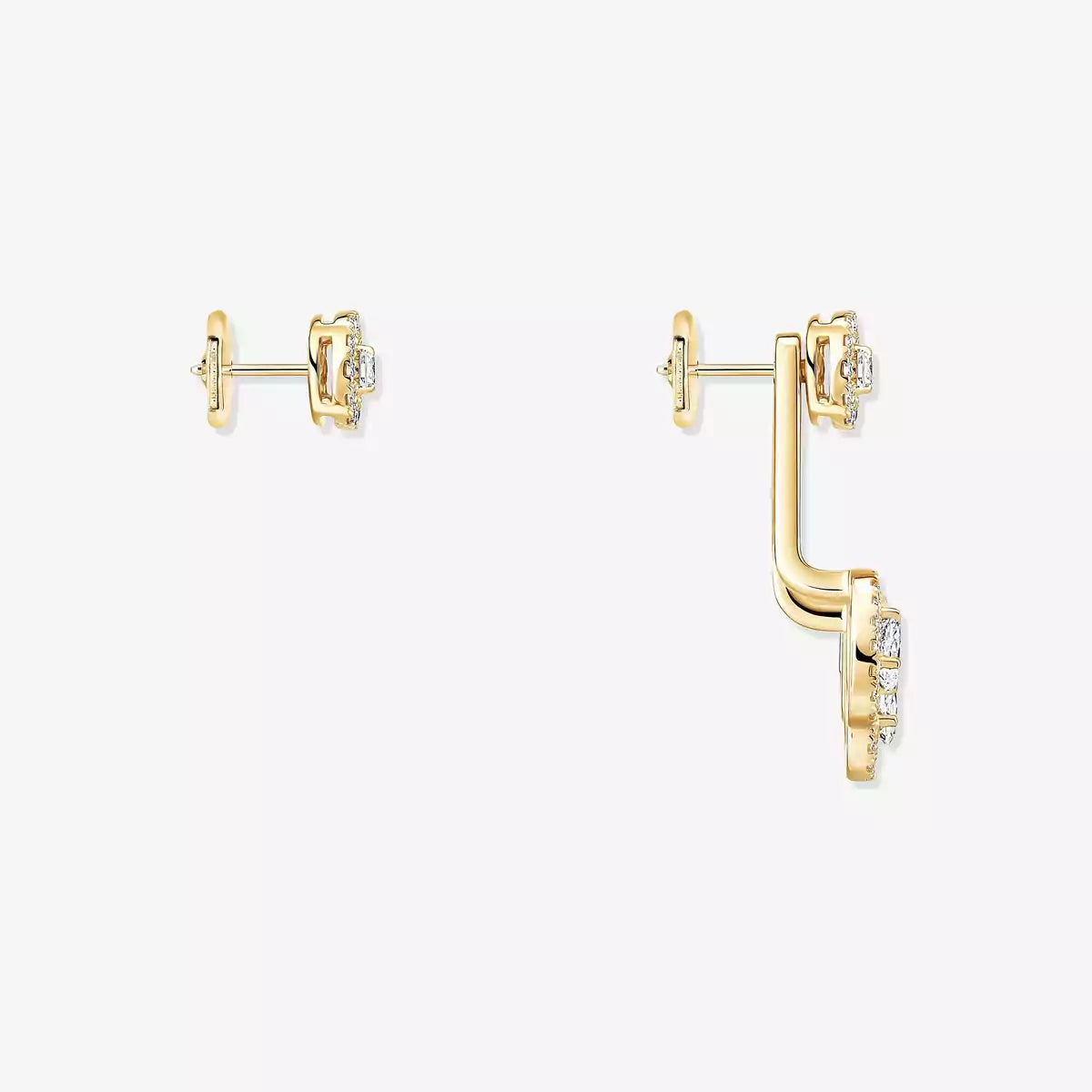 [Panda Jewelry] My Twin Trio  Diamond Earrings