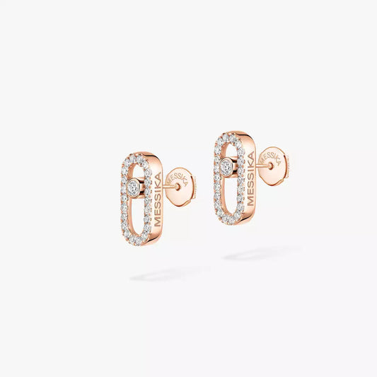 [Panda Jewelry]Move Uno Diamond Earrings