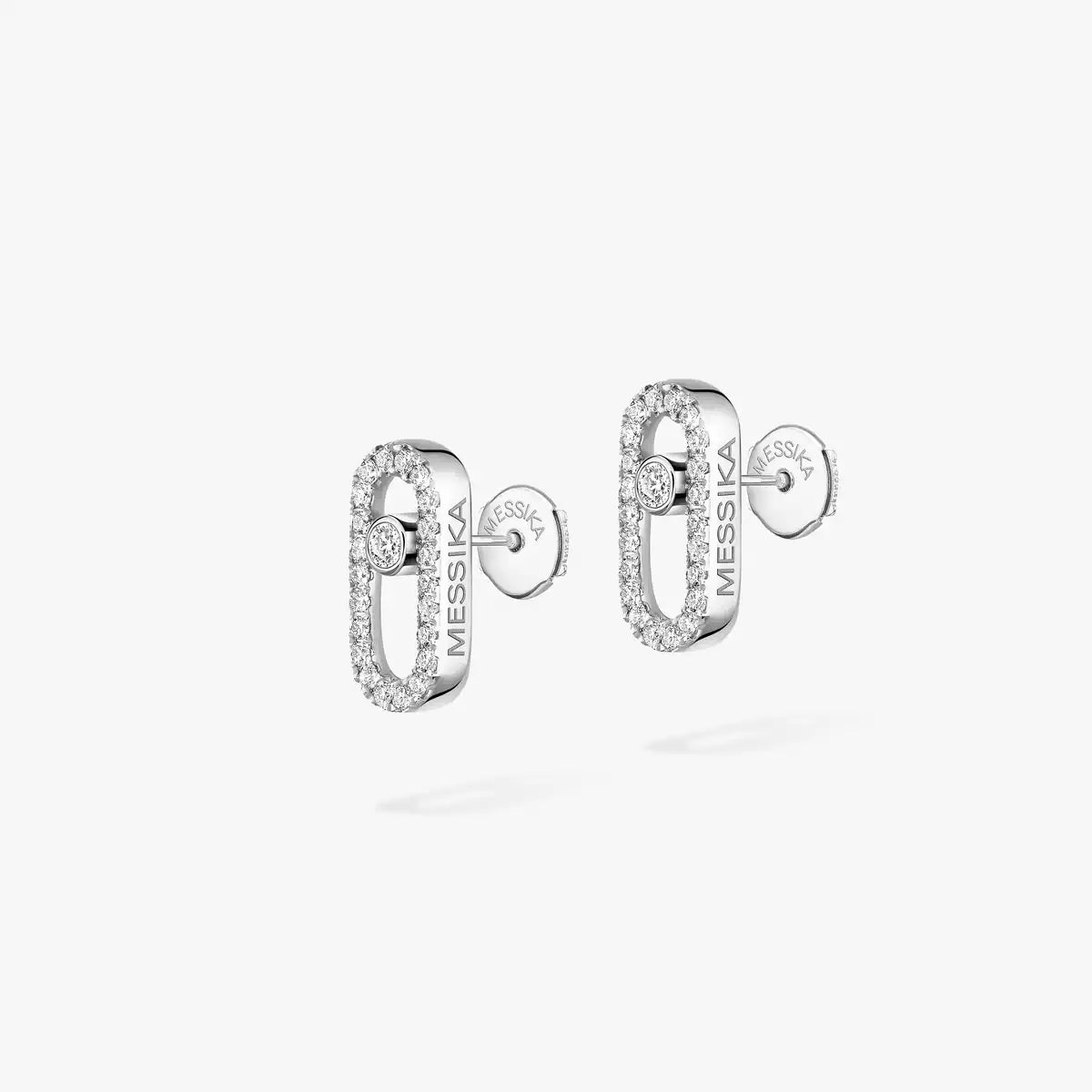 [Panda Jewelry]Move Uno Diamond Earrings