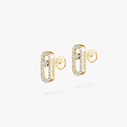 [Panda Jewelry]Move Uno Diamond Earrings