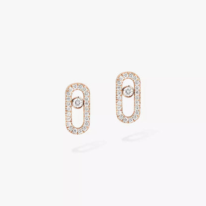 [Panda Jewelry]Move Uno Diamond Earrings