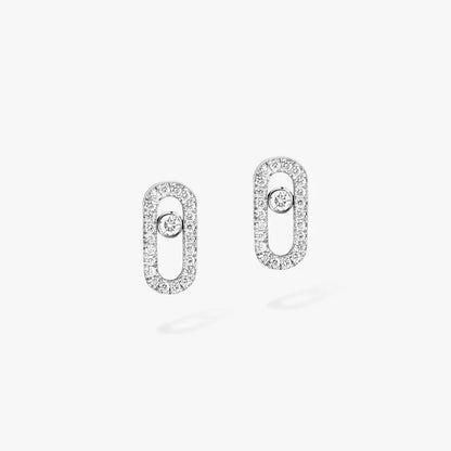 [Panda Jewelry]Move Uno Diamond Earrings