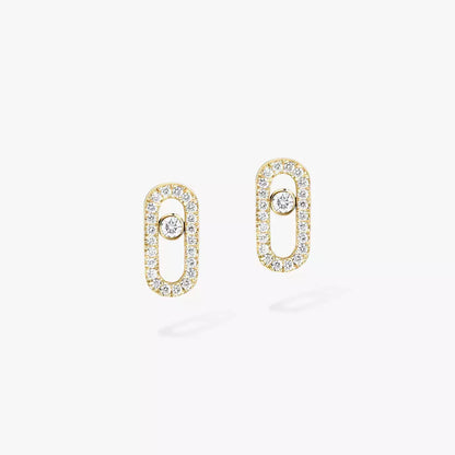 [Panda Jewelry]Move Uno Diamond Earrings