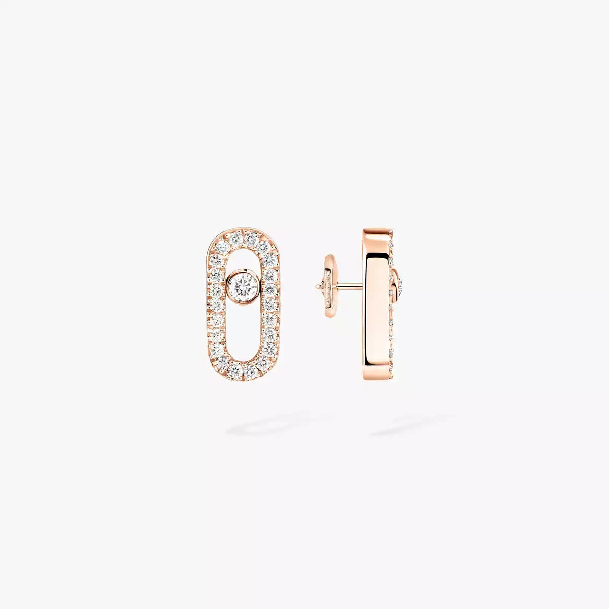 [Panda Jewelry]Move Uno Diamond Earrings