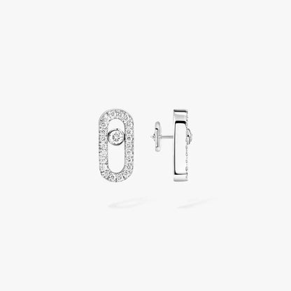[Panda Jewelry]Move Uno Diamond Earrings