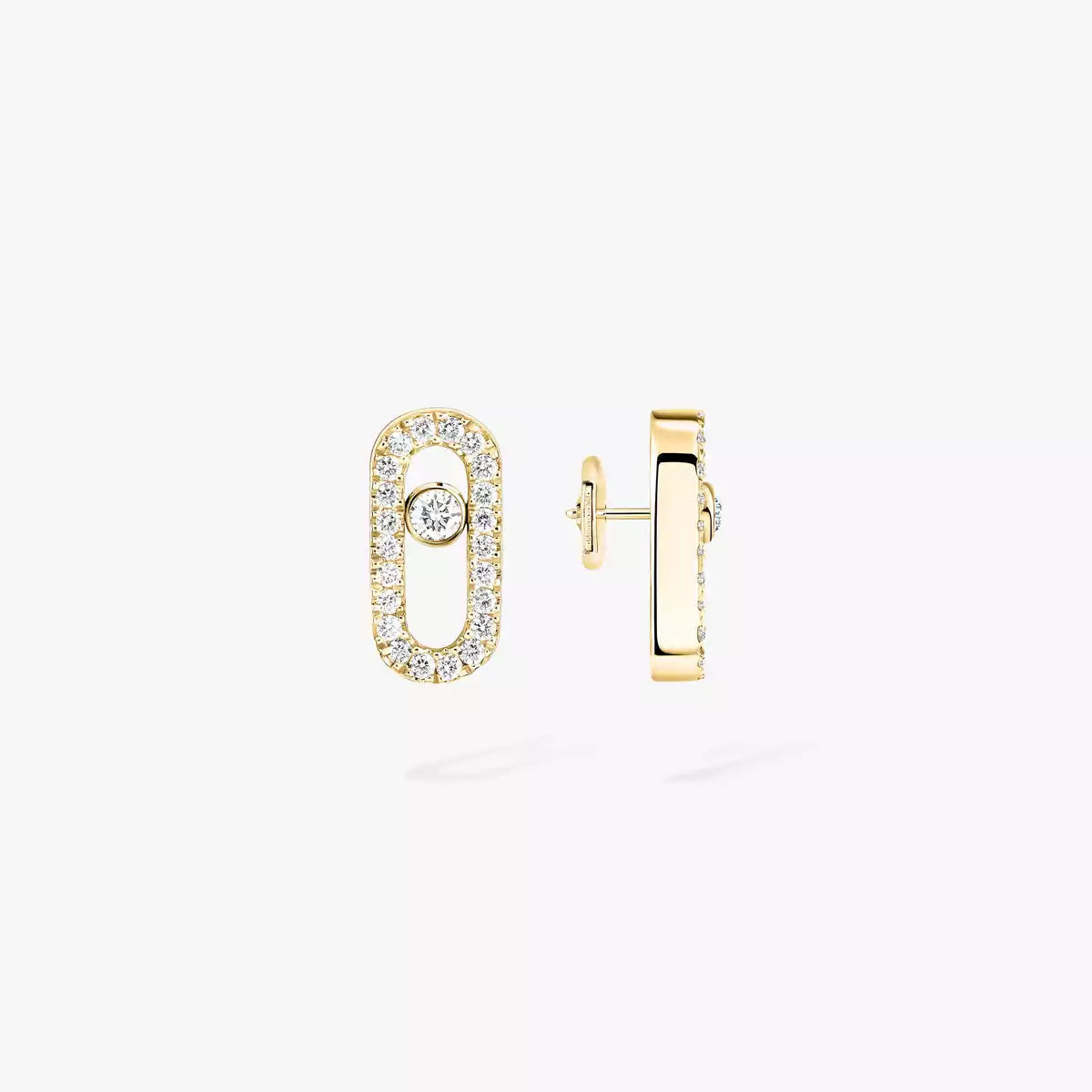 [Panda Jewelry]Move Uno Diamond Earrings