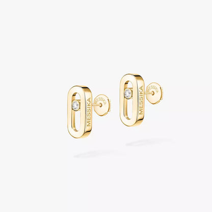 [Panda Jewelry]Move Uno Diamond Stud Earrings