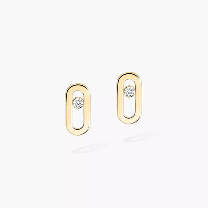 [Panda Jewelry]Move Uno Diamond Stud Earrings