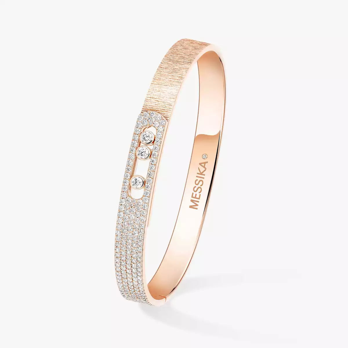 [Panda Jewelry]Move Noa Cisel茅 half pav茅 bangle