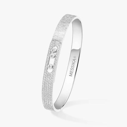 [Panda Jewelry]Move Noa Cisel茅 half pav茅 bangle