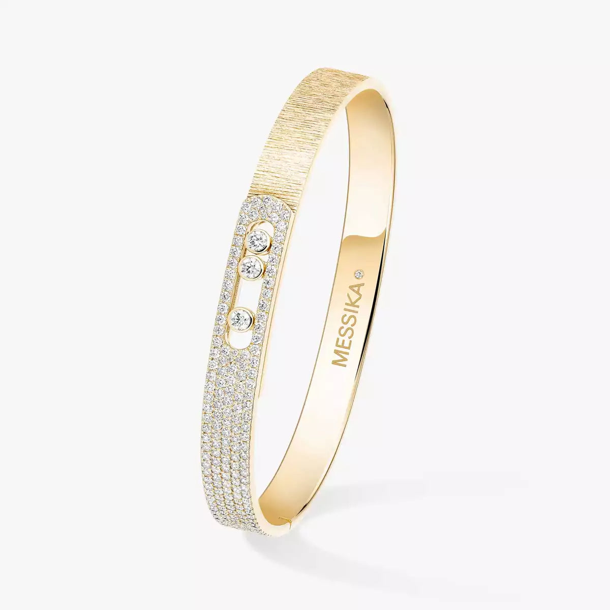 [Panda Jewelry]Move Noa Cisel茅 half pav茅 bangle